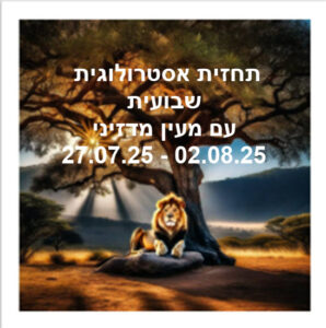 תחזית שבועית 27.07.25